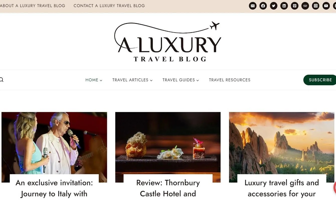 a luxury travel blog