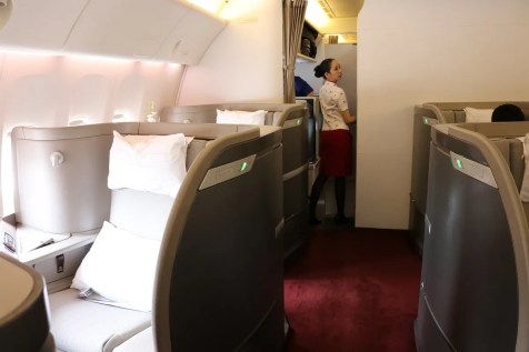 First Class cabin on Boeing 777-300ER