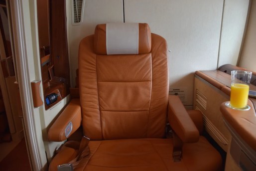 Singapore Airlines A380 Suites - Leather seat