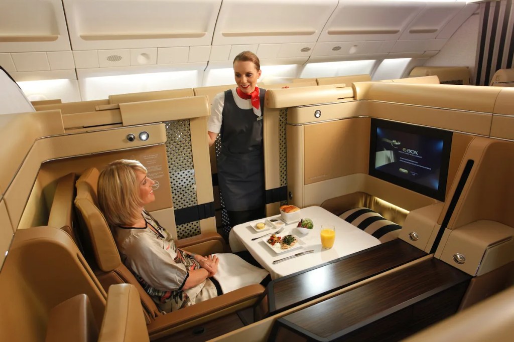 Etihad Airways Diamond First Class - Staff introduction