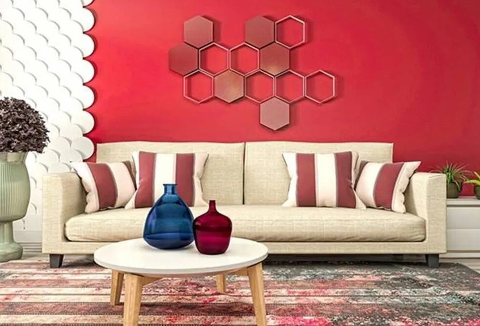 Interior design based on red