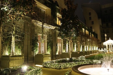 Courtyard by night