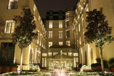 Courtyard by night