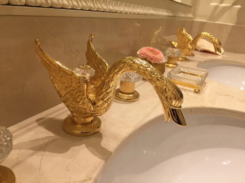 Prestige apartment bathroom gold-coated faucet