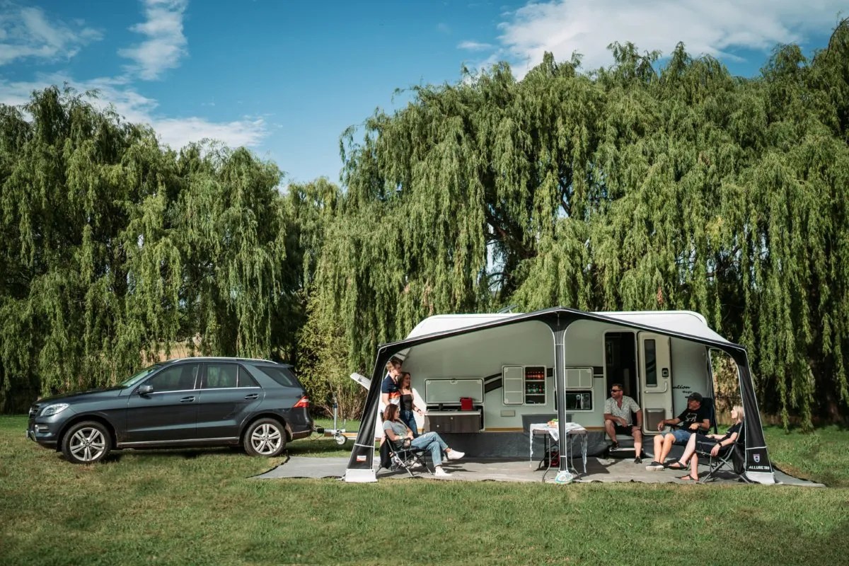 Luxury caravan awning