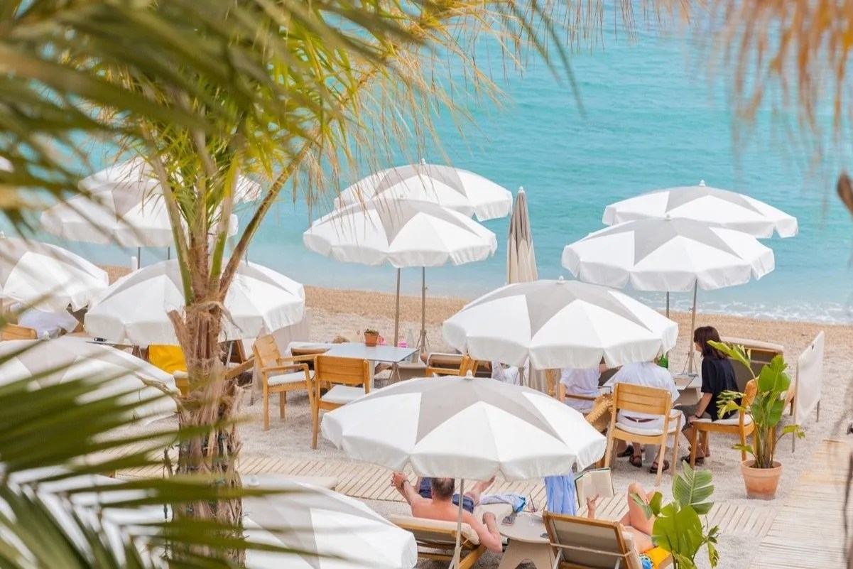 One of Monaco's private beach clubs