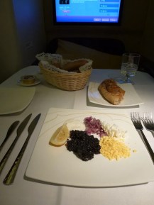 Thai Airways Royal First Class - Caviar appetizers