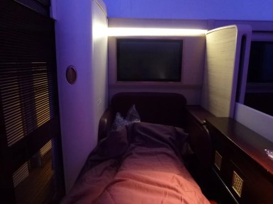 Thai Airways Royal First Class - Seat turned into bed