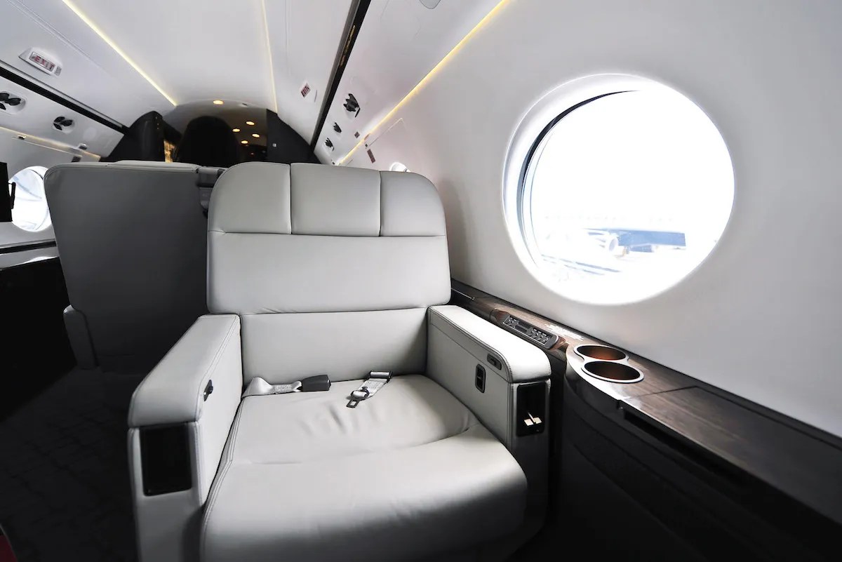 Private jet interior